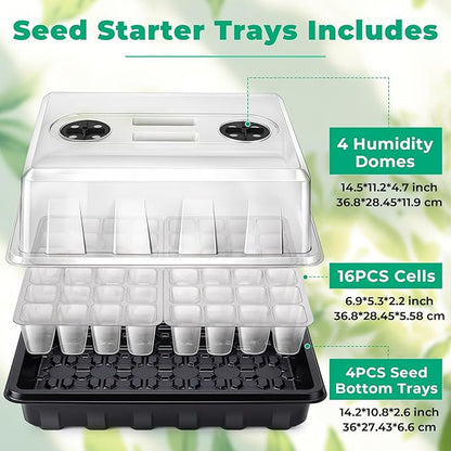 Seed Starter Tray, Seedling Starter Trays for Starting Plant Seeds, Indoor Gardening Plant