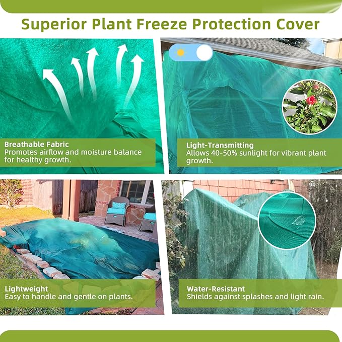 Plant Covers Freeze Protection, 10ft X 20ft Floating Row Cover 1.47 oz/yd² Fabric, Garden Frost
