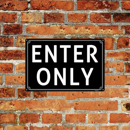 8x12" Enter Only- Do Not Enter Parking Lot Sign - High-Intensity Grade Aluminum, Weatherproof &