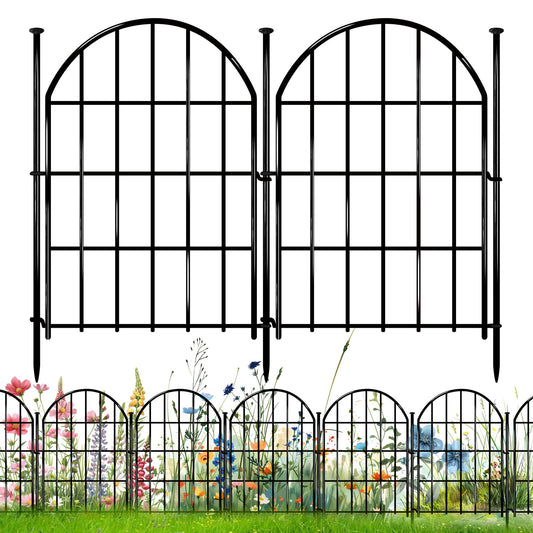 26 Pack Decorative Garden Fence, 22in X 28ft Arched No Dig Fence Border, Garden Edging Border