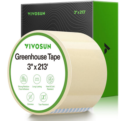 VIVOSUN Greenhouse Repair Tape, 6.3 mil 3" x 213' Weatherproof Clear Poly Patch Tape, Heavy Duty