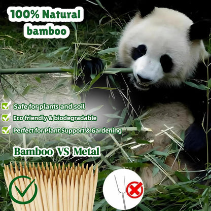 125 PCS 2.5FT Bamboo Plant Stakes 6.3mm Thick – 30-Inch Bamboo Sticks for Plants, Tomatoes, Beans