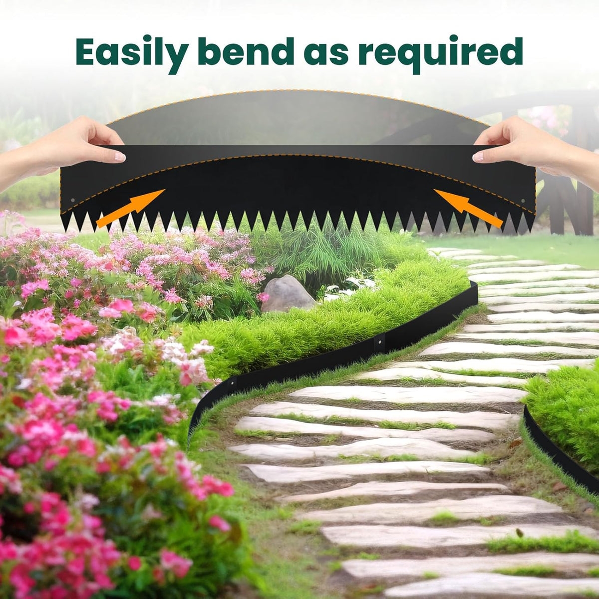 Metal Landscape Edging Galvanized Steel Edging Metal Garden Edging Border 40 Inch Strips 8 Inch