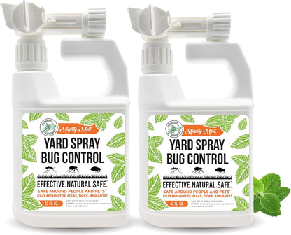 Mighty Mint Peppermint Oil Lawn & Yard Bug Control Spray – Natural Outdoor Pest Repellent for