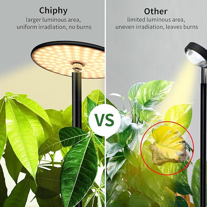 chiphy Desk Grow Lights for Indoor Plants, Full Spectrum LED Plant Light, 40W Aluminum Tabletop