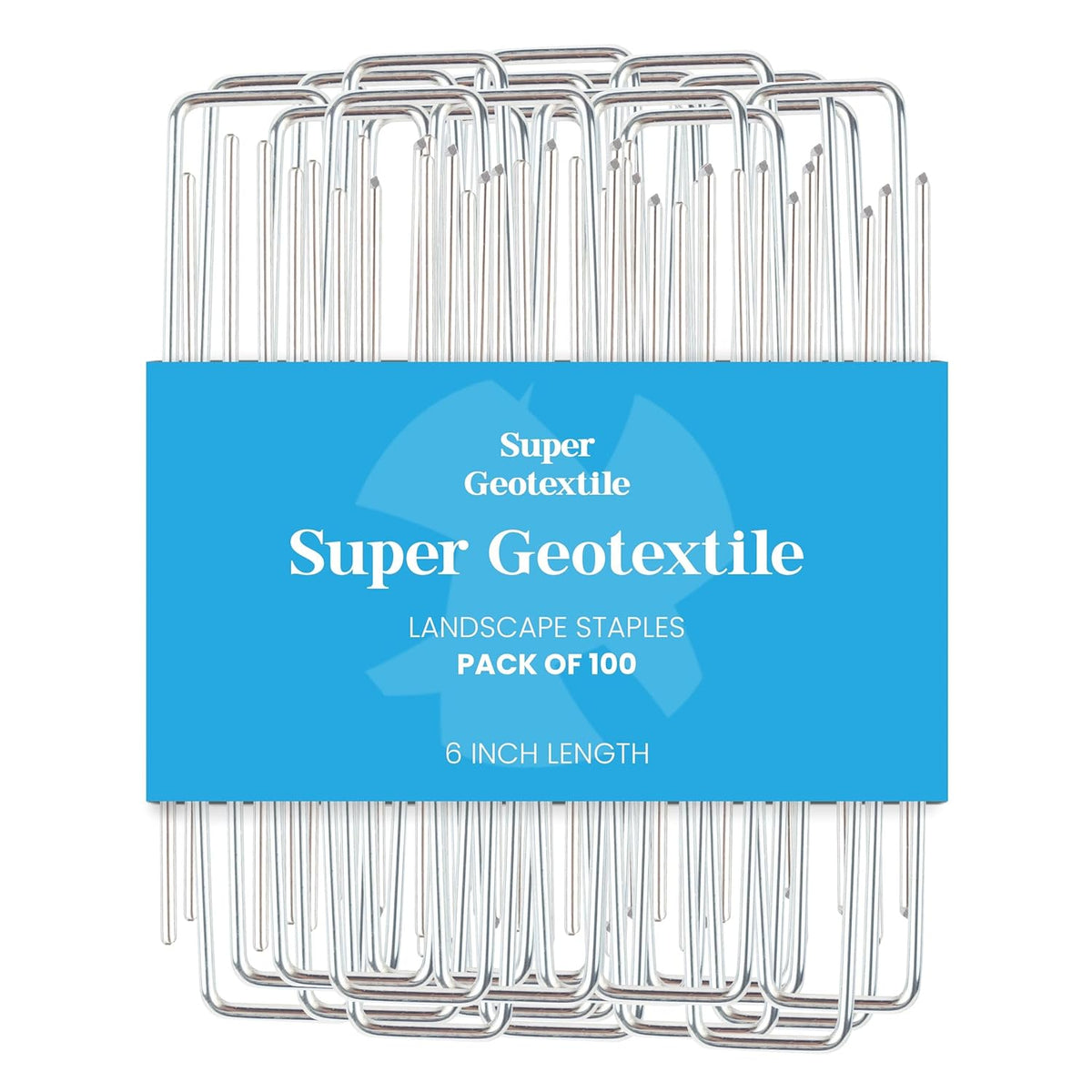 Landscape Staples - Heavy Duty 11 Gauge Galvanized U-Shaped Sod Pins for Weed Barrier and