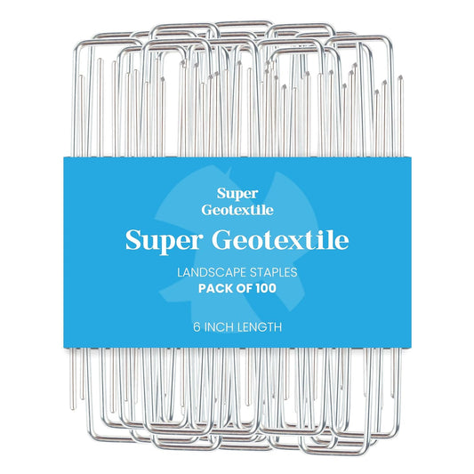 Landscape Staples - Heavy Duty 11 Gauge Galvanized U-Shaped Sod Pins for Weed Barrier and