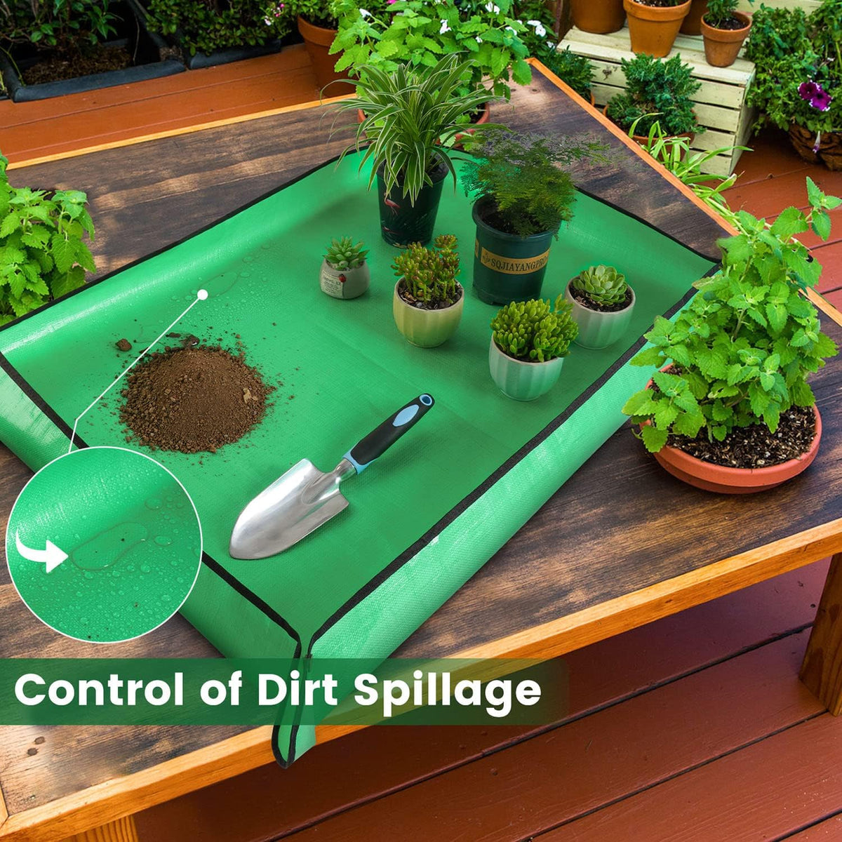3 PCS 39.5"x 31.5" Large Repotting Mat for Indoor Plant Transplanting and Mess Control Thickened