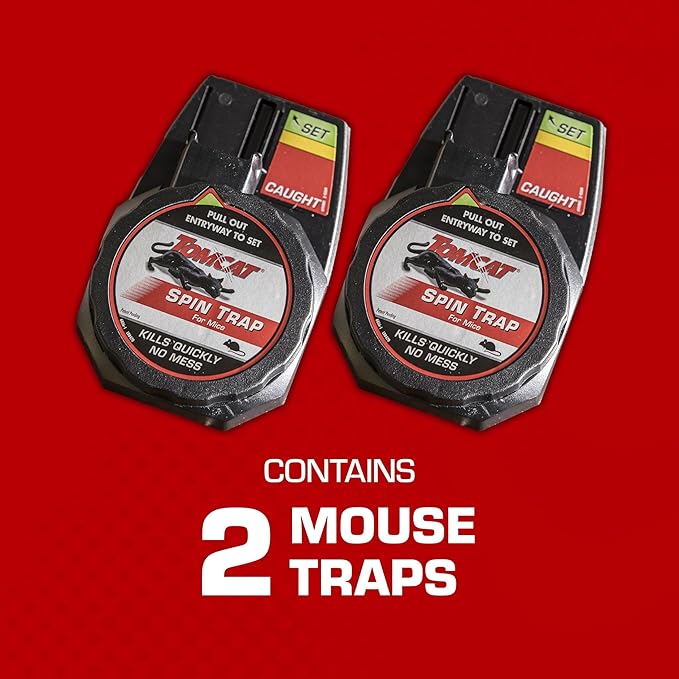 Tomcat Spin Trap for Mice, Kills Mice Quickly, No Mess, 16 Traps