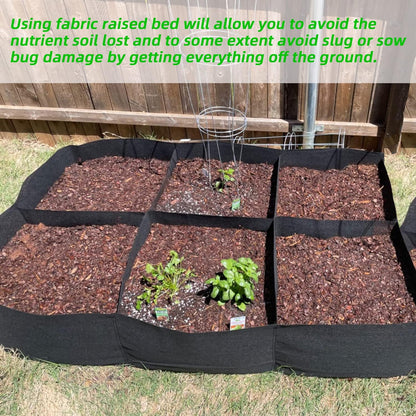 CJGQ Fabric Raised Garden Bed 4x2x1ft Garden Grow Bed Bags for Growing Herbs, Flowers and