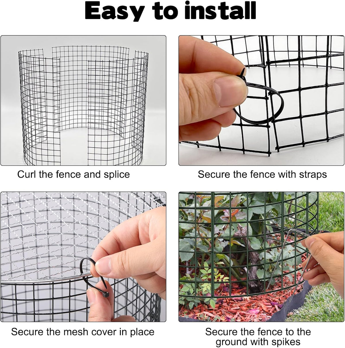 30 Pcs 24'' x 12'' Large Wire Plant Protector from Animals With Metal Cover, 10 Pack Metal Plant