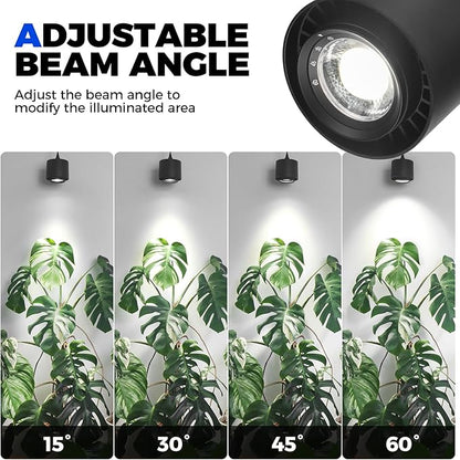 Barrina TR40 Hanging Grow Lights for Indoor Plants, 40W 5000K Full Spectrum, Adjustable Beam Angle