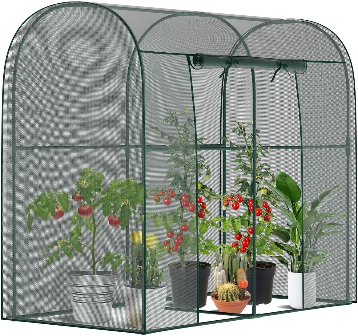 SUNYRISY Garden Plant Netting Crop Cage for Garden Raised Bed, 6.5 x 3.3 x 6 Ft Plant Cover Cage