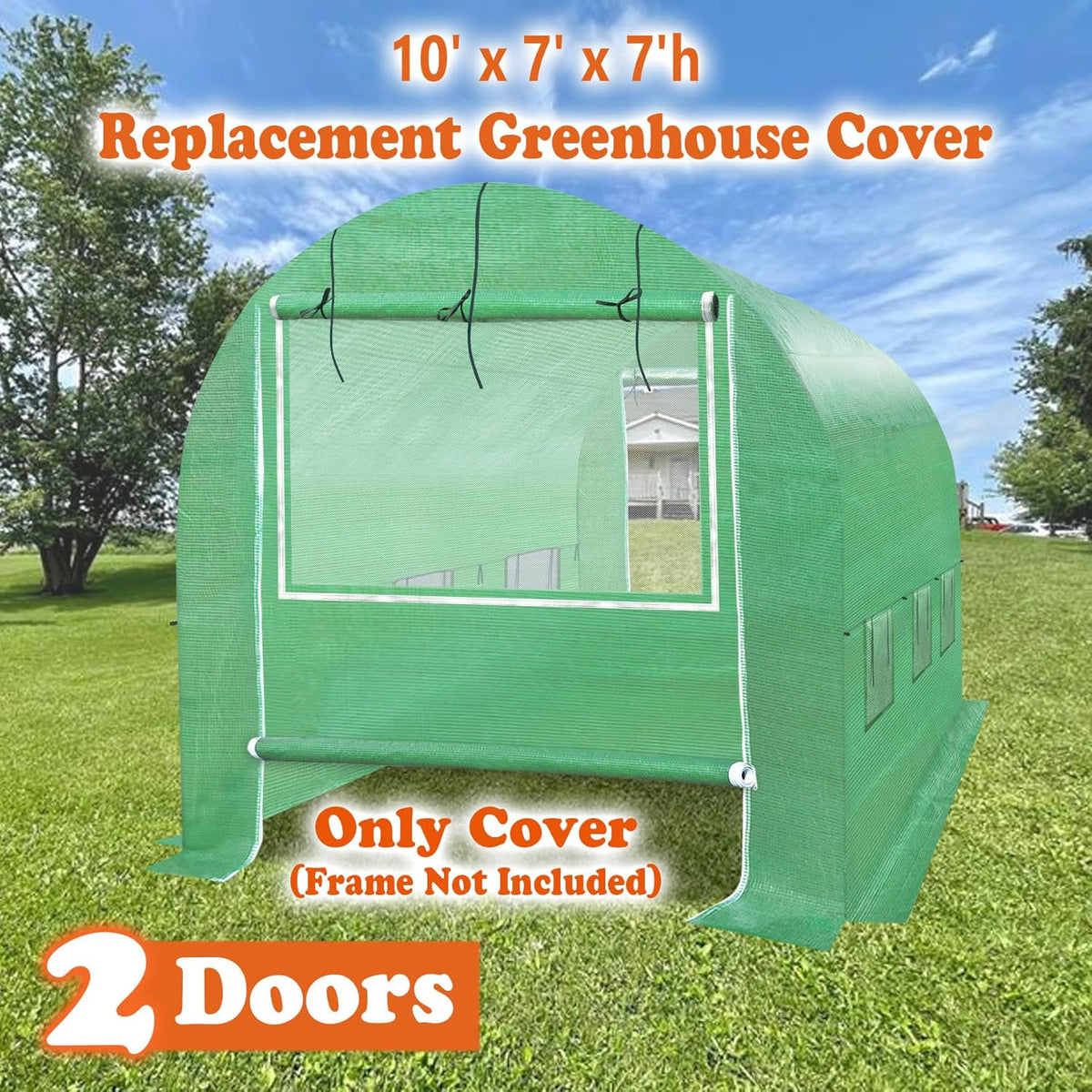 Strong Camel Replacement Greenhouse Cover for Walk in Greenhouse Frame Green House Top Cover (Frame