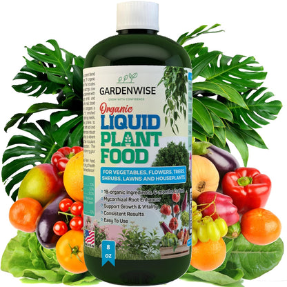 Organic Liquid Plant Food for Indoor Houseplants – All Purpose Fertilizer for Potted Plants