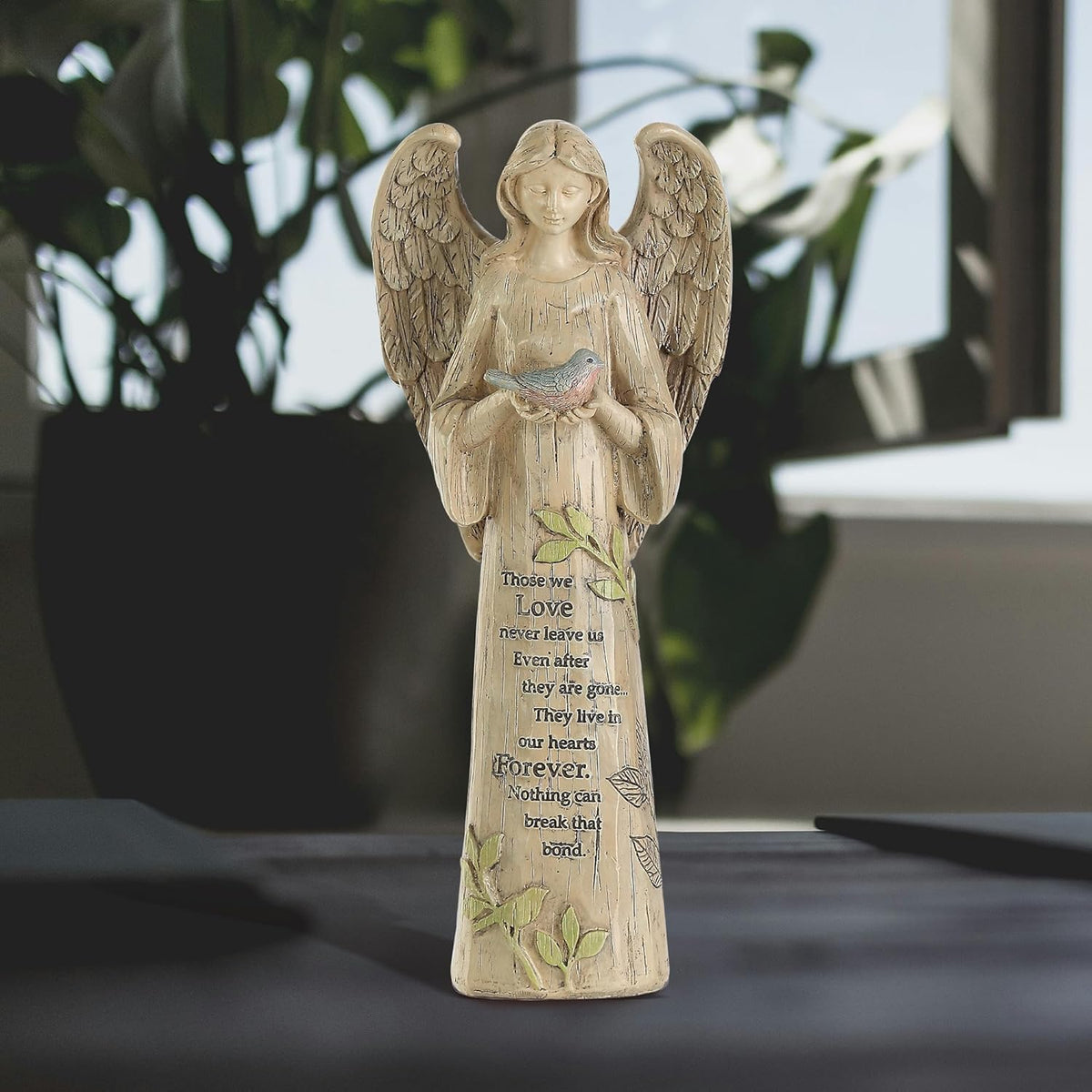 DUSVALLY Angel Statue, Memory Guardian Garden Decor, 10" H Waterproof Outdoor Angel Figurine