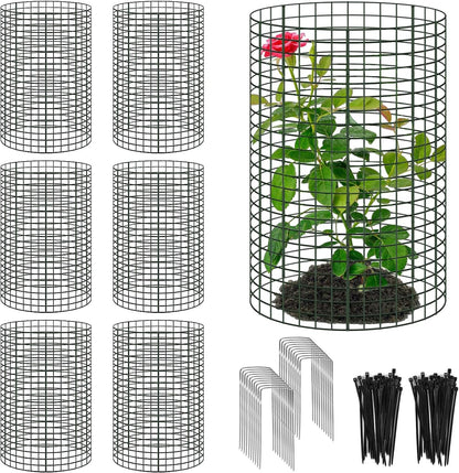 18 Pcs 24'' x 12'' Large Wire Plant Protector from Animals, 6 Pack Metal Plant Cage Chicken Wire