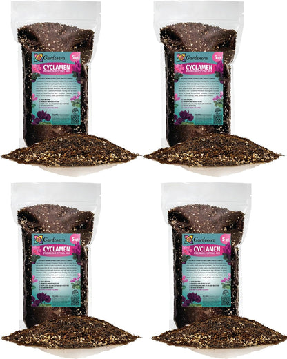 Gardenera Premium Cyclamen Potting Soil Mix - Perfect Balance of Nutrients, Drainage, and Aeration