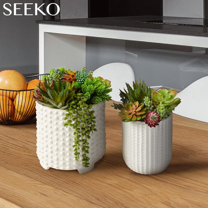 SEEKO Succulents Artificial Plants (28 Pack) - Artificial Succulents Unpotted - Premium Faux Plants