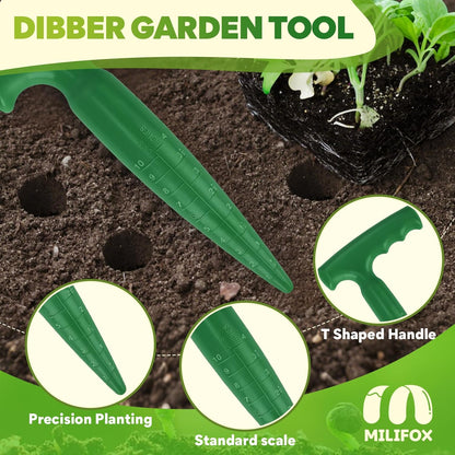 Seed Planter Tool, 6.9" Dibber Garden Tool, Plastic Dibbler Tools for Planting, Seed Dispenser