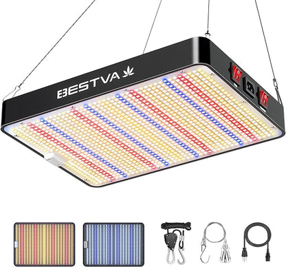 BESTVA DC2000 Led Grow Light with High Yield Diodes Full Spectrum LED Grow Lights for Indoor Plants