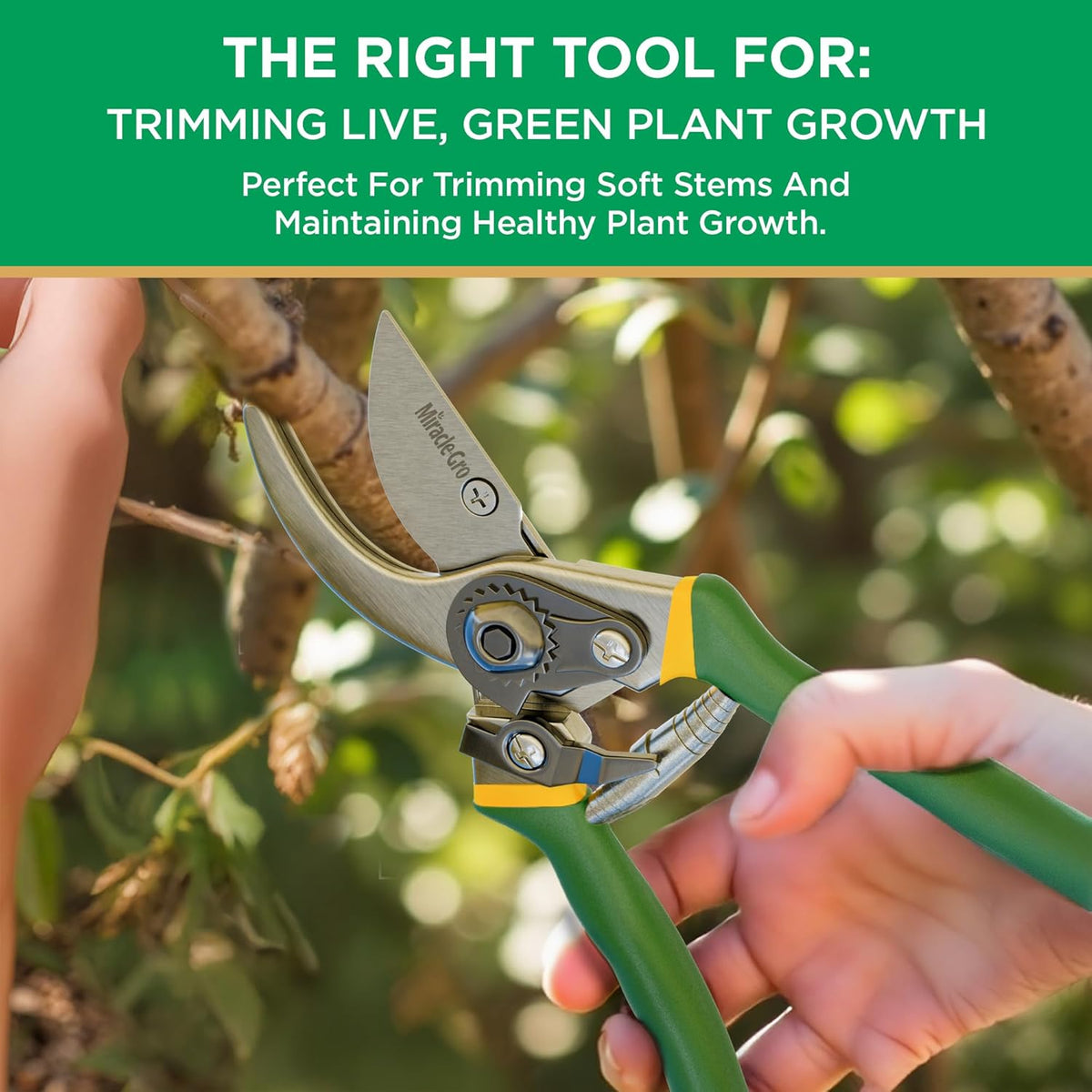Miracle-Gro 2-Piece Pruning Shears Set – Includes 8 in. Bypass Pruner for Live Plants and 8 in.