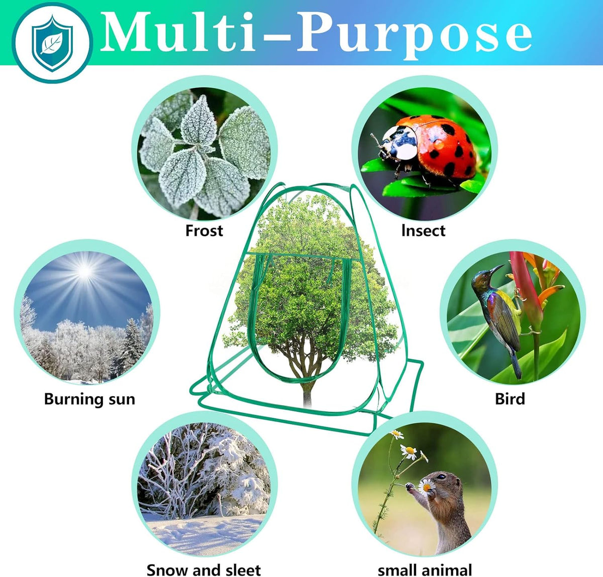Pop Up Greenhouse Cover Transparent PVC Mini Greenhouse Outdoor with 4 Fixed Nails, Clear Portable