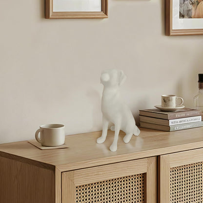 The Labrador Sculpture 11.5x7x5.5 inches, Dog Statues for Home Decor Accents, White Lab Retriever