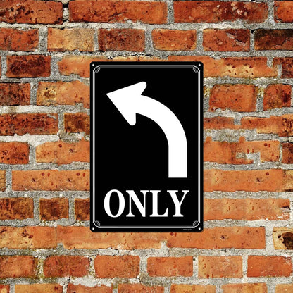8x12" Right Turn Only Arrow Signs - High-Intensity Aluminum Parking Lot Sign, Weatherproof &