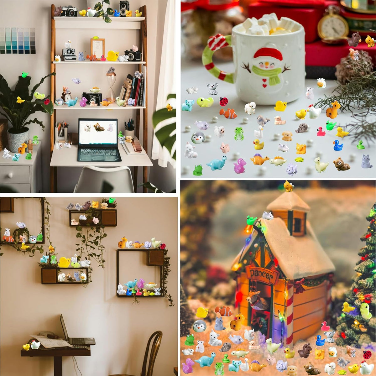 45-Piece Mini Resin Animals, 45 Styles Resin Animals Variety Pack for Dollhouse Fairy Garden