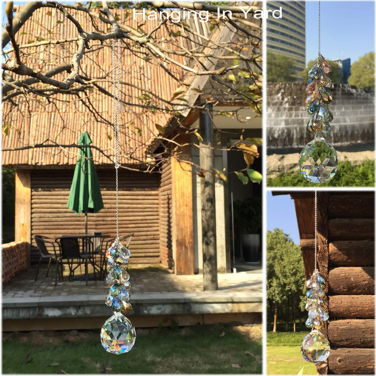 40mm Crystals Ball Prisms Suncatcher Hanging Ornament Chakra Crystals Rainbow Maker with Colors