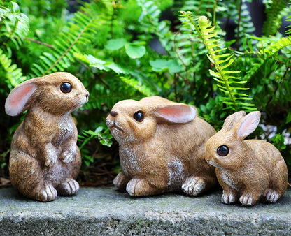 Bunny Decor Yard Decorations Outdoor Set of 3, Bunny Decorations for Home Garden Outdoor Statues