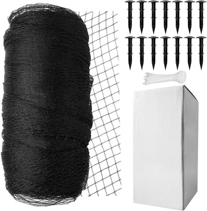 Koi Fish Pond Netting Shield 14ft x 14ft, Black Heavy Duty Pool Leaf net Cover, Protects Garden
