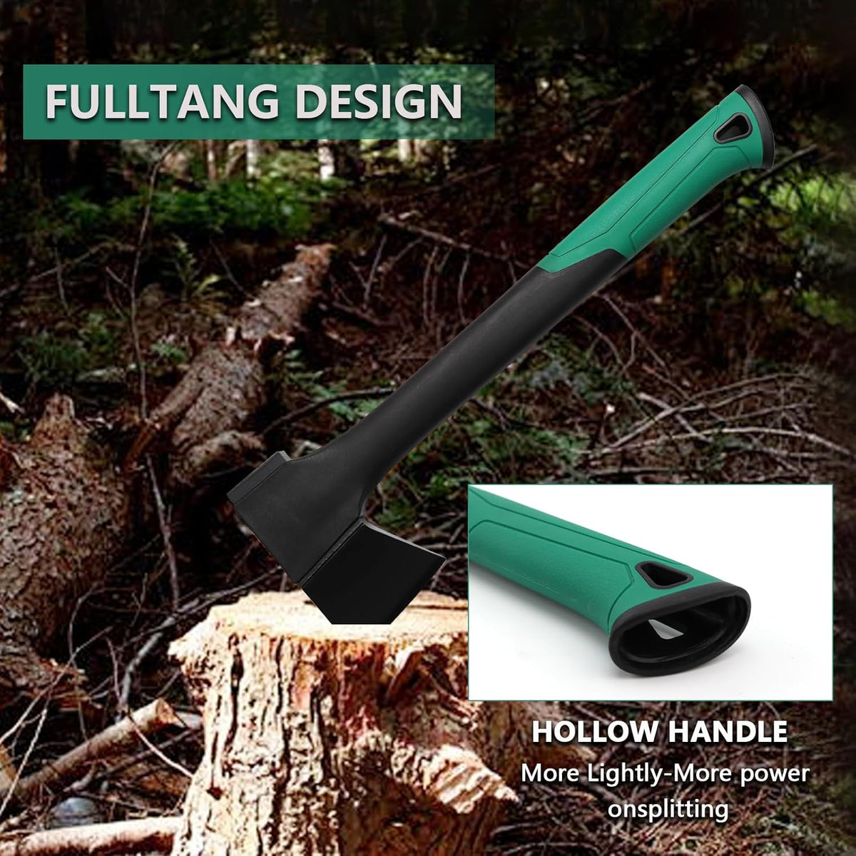 Camping Hatchet 17.6 Inch,Survival Hatchet Tactical for Wood Chopping and Kindling,Hatchet Axewith