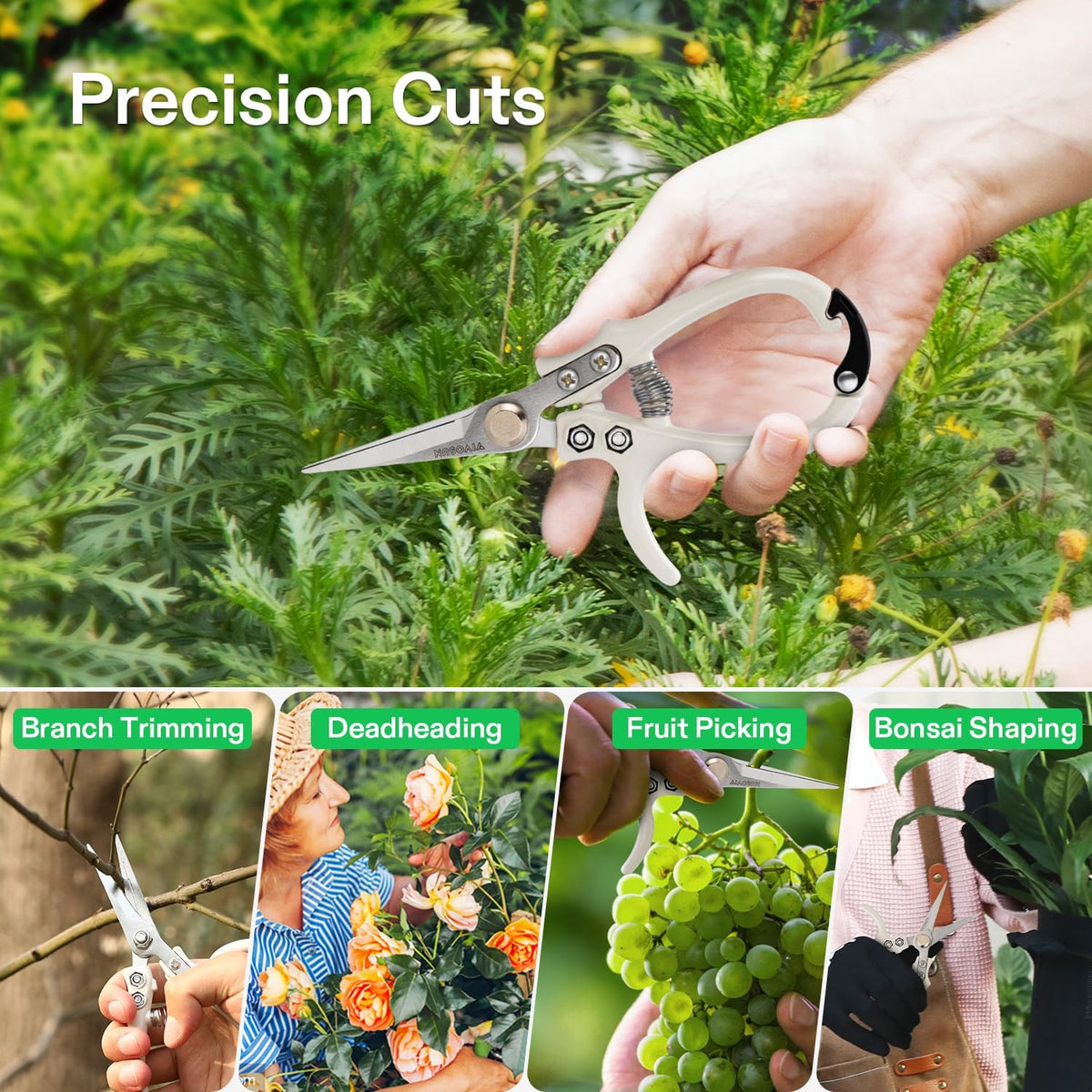 VIVOSUN Pruning Shears for Gardening, Lightweight Plant Pruners for Gardening, Garden Scissors for