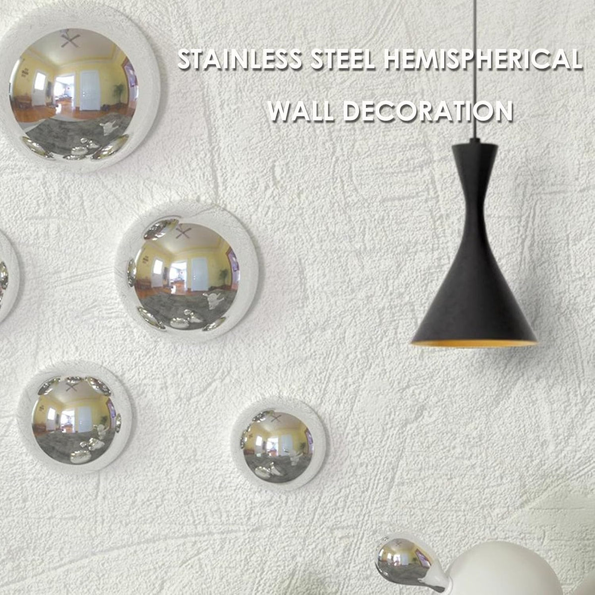 6pcs Hollow Hemisphere Ball Gazing Ball Half for Outdoor Decoration Shopping Mall Decor Wall