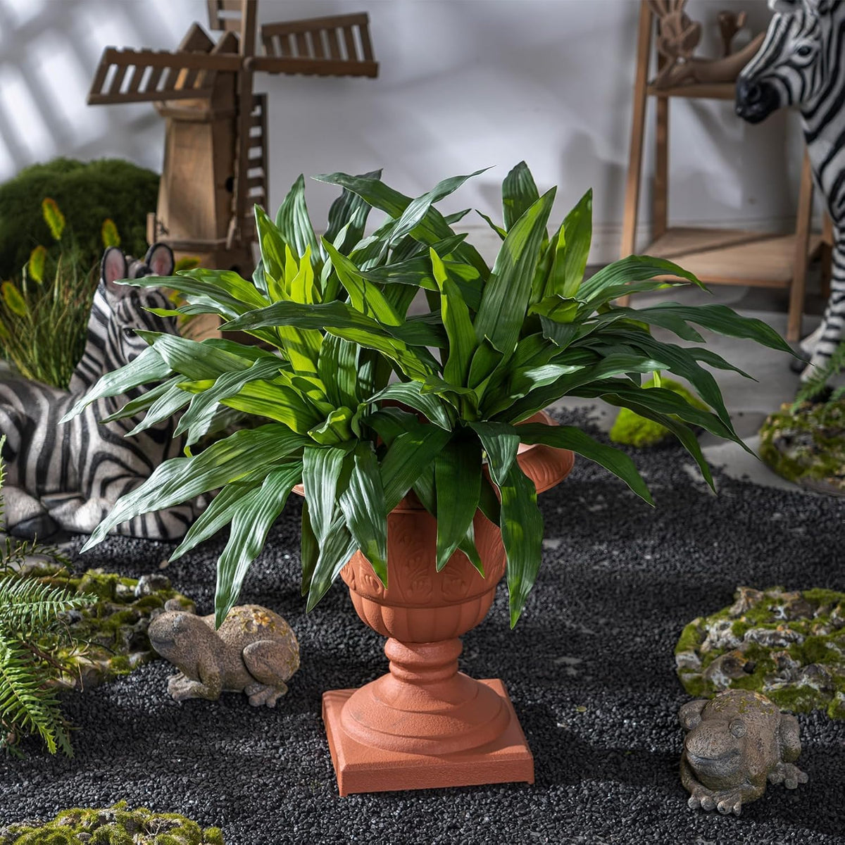 4 Pcs Artificial Greenery Stems Dracaena Faux Branches Artificial Plants Realistic Fake Dracaena