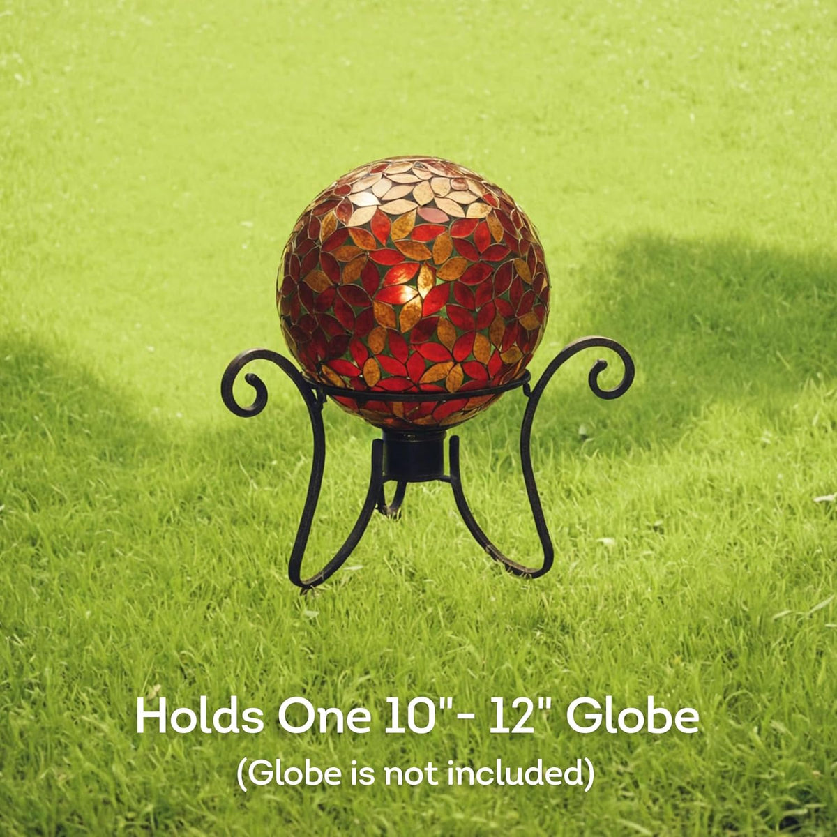 Lily's Home Foldable Metal Gazing Ball Stand - Durable Rust-Resistant Display Stand for 10 to 12