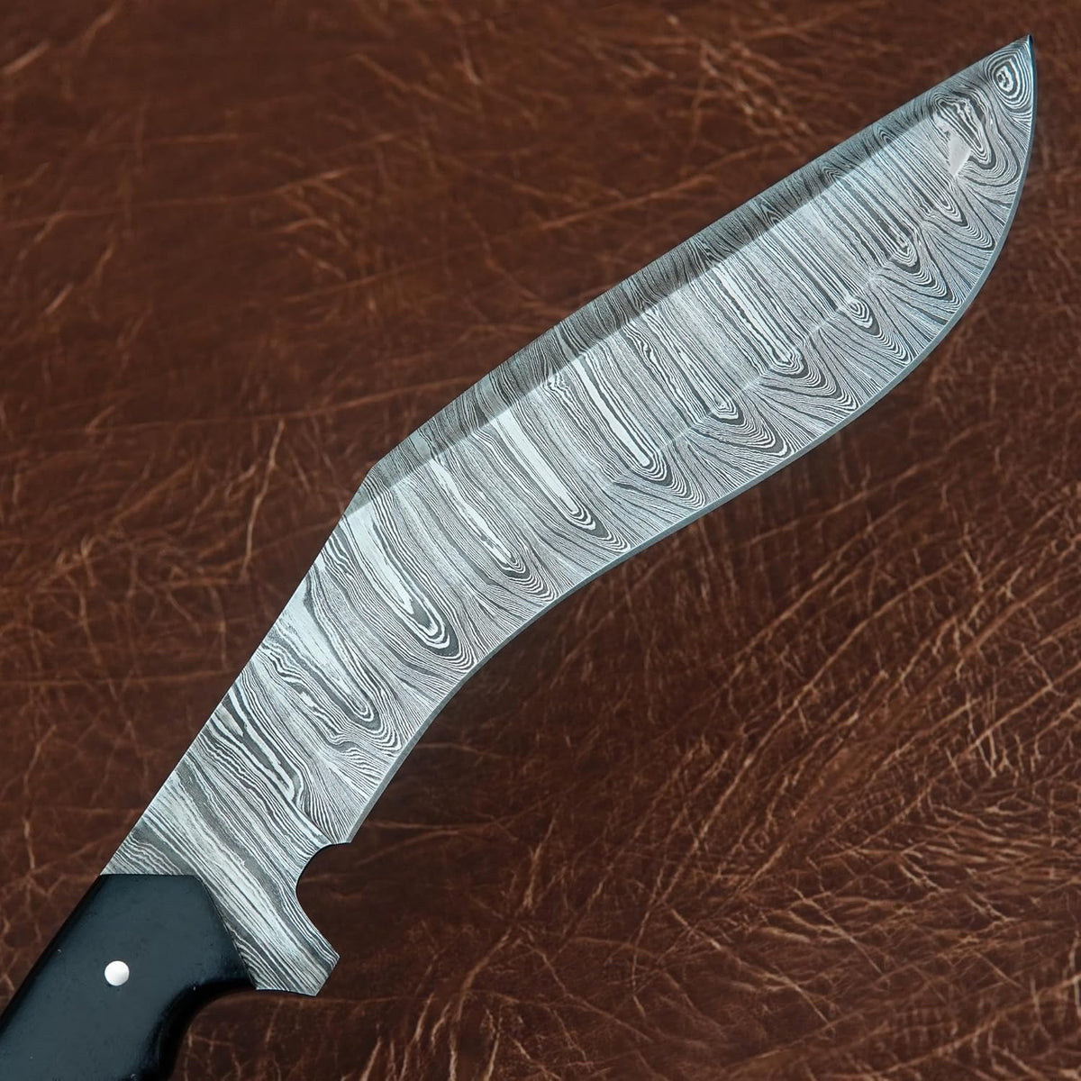 Poshland REG-166 Custom Handmade Damascus Steel kukri Knife - Perfect Grip G10 Handle