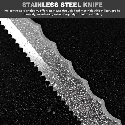 Sod Cutter knife: Stainless Steel Garden Knife 11.14-inch sharp blade, double-edged sod knife for