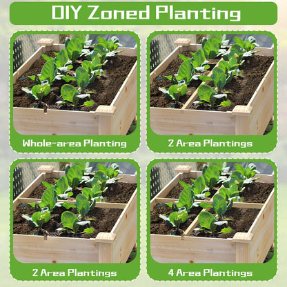Elevated Wooden Raised Garden Bed with Legs, Reinforced Large Planter Box