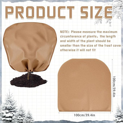 6 Pcs Winter Plant Covers Freeze Protection Reusable Plant Protector Bag with Drawstring Warm