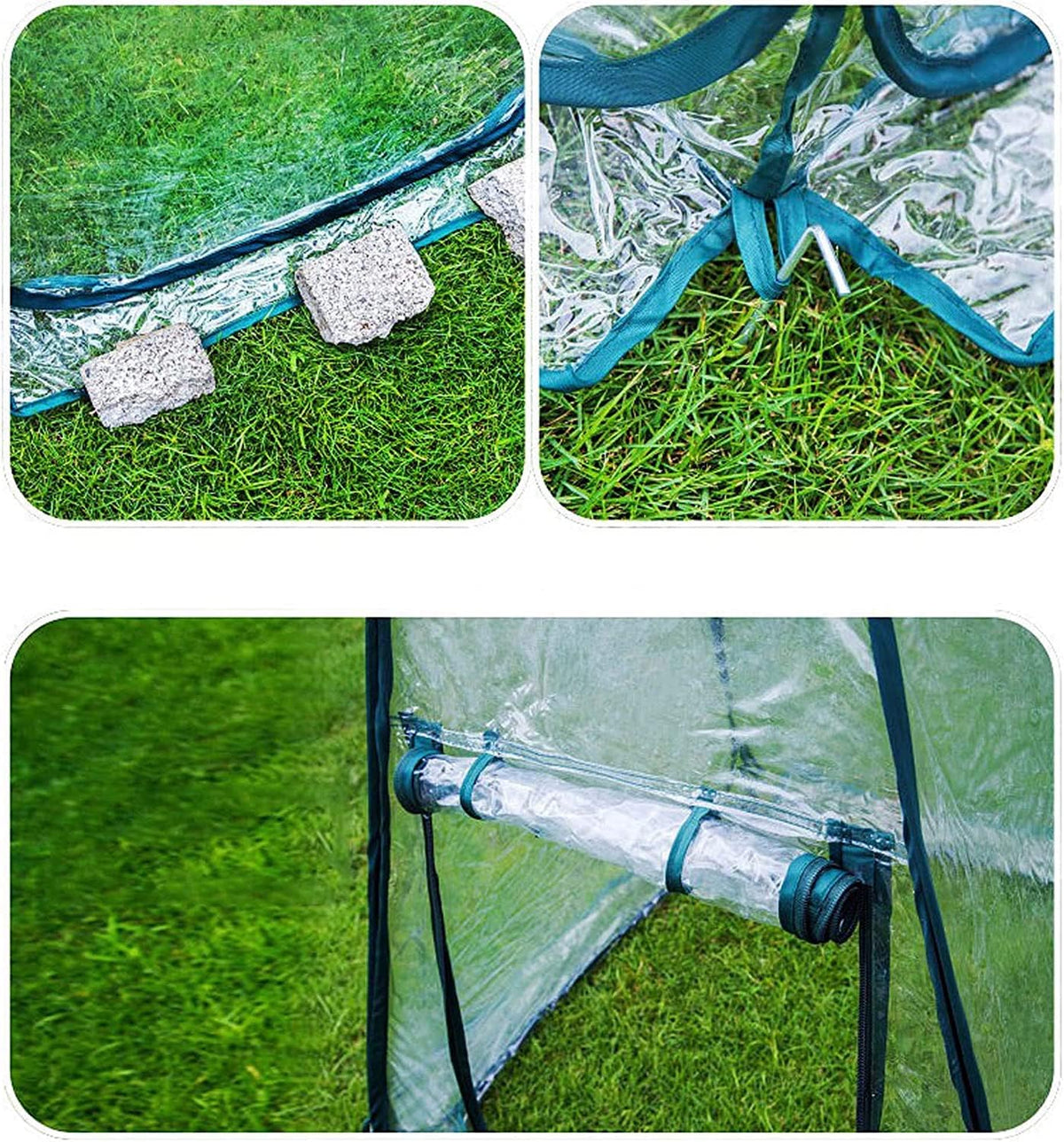 Porayhut Pop Up Greenhouse Cover,Pack of 3 Pcs,Flower House Mini Gardening Plant Flower Sunshine