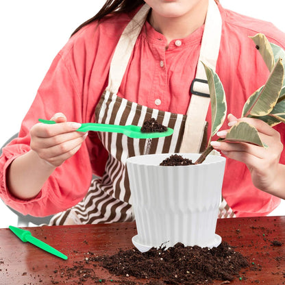 Plant Pots - 6.7 Inch Cylinder Ceramic Planters with Connected Saucer, Pots for Succuelnt and