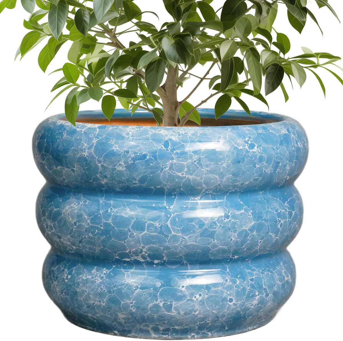 SQOWL 10 Inch Planter Pot - Ceramic Plant Pot with Drainage Hole Planter for Indoor Plants Large