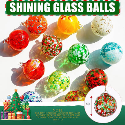 Hand Blown Glass Gazing Balls for Garden Hanging Friendship Balls Christmas Ball Ornaments for Xmas