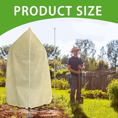 2 Pack 94" x 79" Large Plant Covers Freeze Protection- Reusable Winter Plant Frost Protection Cover