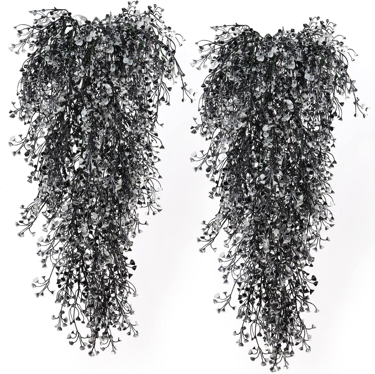 RECUTMS Artificial Hanging Plants 4 Pcs Fake Ferns Artificial Plants Large Faux Hanging Plant Wall