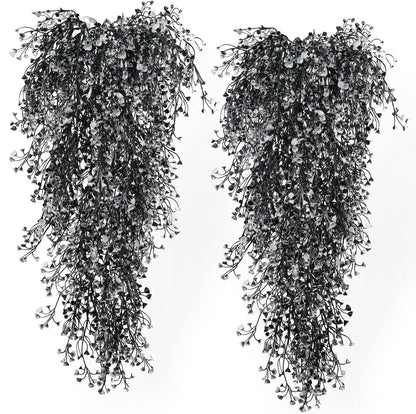 RECUTMS Artificial Hanging Plants 4 Pcs Fake Ferns Artificial Plants Large Faux Hanging Plant Wall