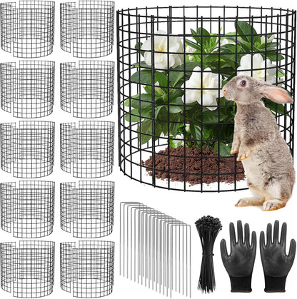 10 Pack Plant Protector from Animals, 13x12 inch Wire Plant Cages Mesh Plant Cage Garden Plant